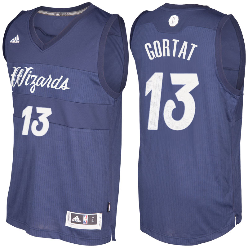 Men's  Marcin Gortat Wizards 2016-17 Christmas Navy Blue Jersey