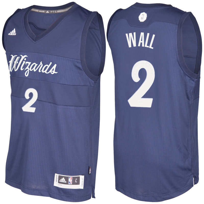 Men's  John Wall Wizards 2016-17 Christmas Day Navy Blue Jersey