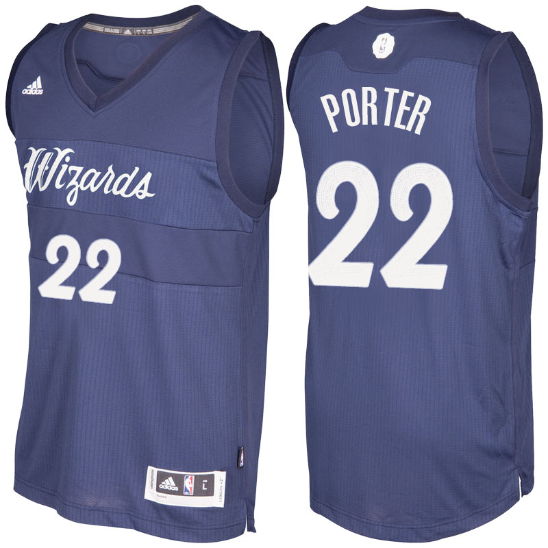 Men's  Otto Porter Wizards 2016-17 Christmas Day Navy Blue Jersey