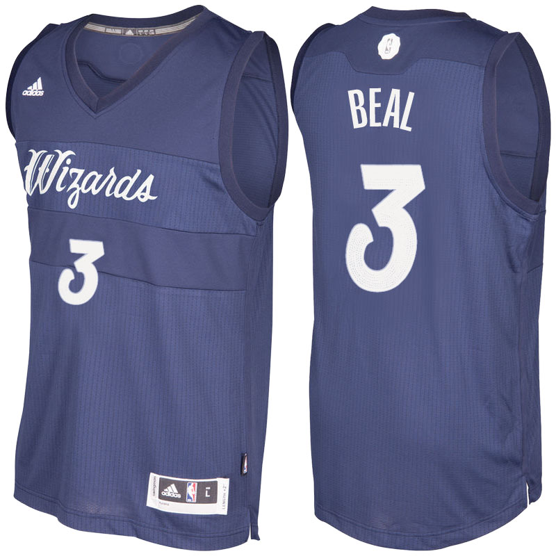 Men's  Bradley Beal Wizards 2016-17 Christmas Day Navy Blue Jersey