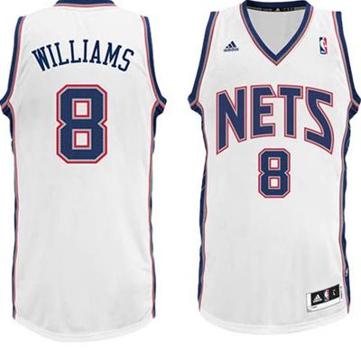 Men's  New Jersey Nets #8 Deron Williams Home Jersey