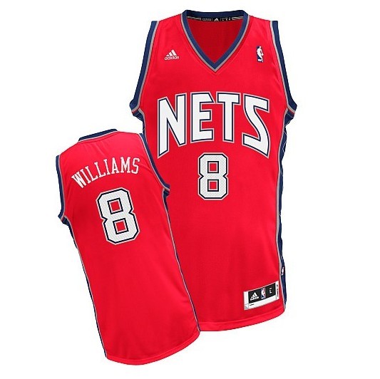 Men's  New Jersey Nets #8 Deron Williams Road Jersey