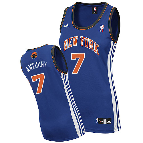 NBA New York Knicks #7 Carmelo Anthony Women Road Jersey