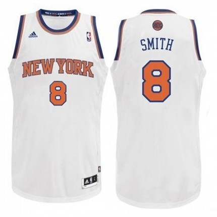 Men's  NBA New York Knicks #8 JR Smith Revolution 30 Home Jersey