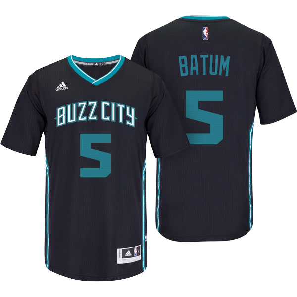 Men's  Nicolas Batum Charlotte Hornets Adidas Pride Swingman Black Jersey