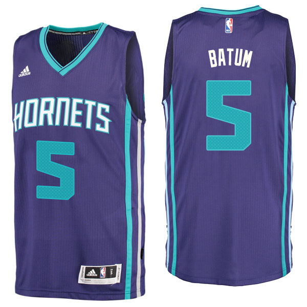 Men's  Nicolas Batum Charlotte Hornets Adidas Swingman Alternate Purple Jersey