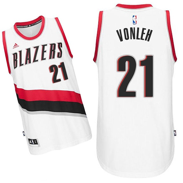 Men's  Noah Vonleh Blazers Home #21 New Swingman White Jersey