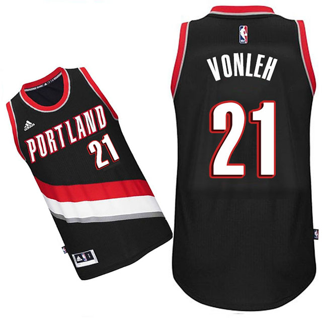 Men's  Noah Vonleh Portland Trail Blazers #21 Road Black Jersey