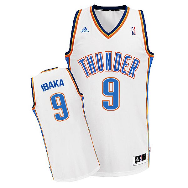 Men's  NBA Oklahoma City Thunder #9 Serge Ibaka Home Jersey