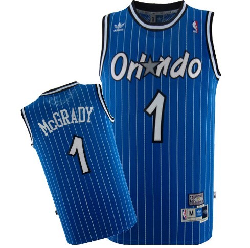 Men's  NBA Orlando Magic #1 Tracy McGrady Soul Road Jersey