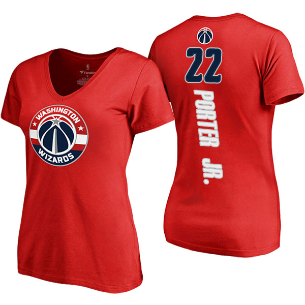 Women's Otto Porter Jr. Washington Wizards Backer V-Neck Red T-shirt