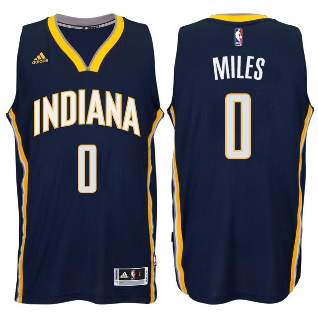 Men's  Pacers #0 C.J. Miles 2014-15 New Swingman Jersey Navy