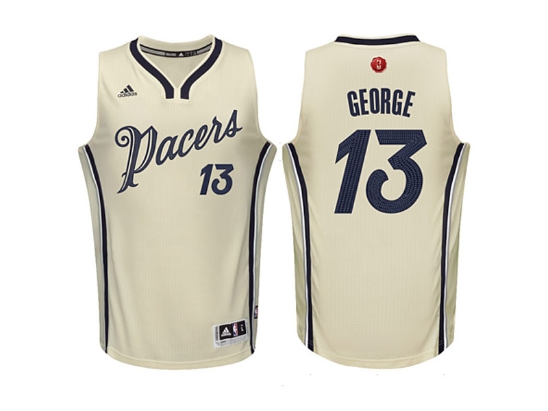 Pacers 2015 Christmas Day Swingman Cream Jersey