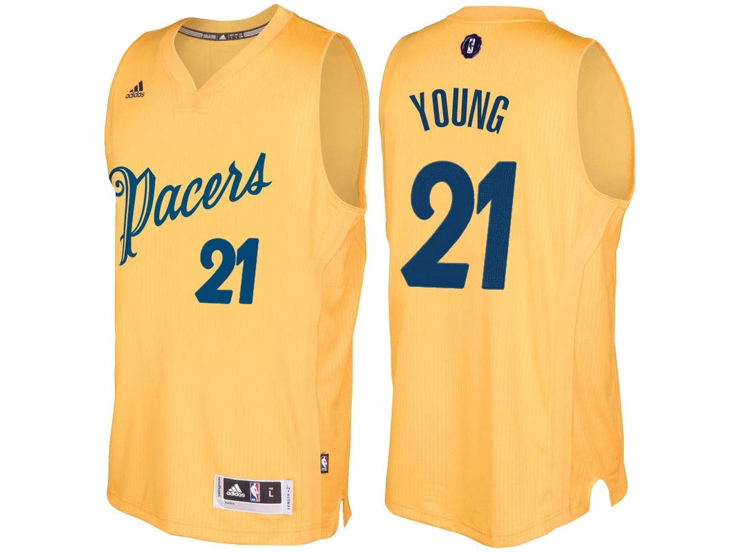 Pacers 2016 Christmas Day Swingman Gold Jersey