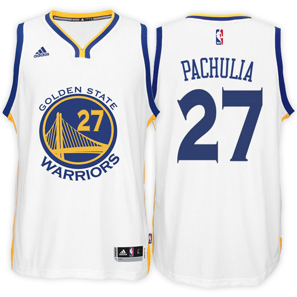 Men's  Zaza Pachulia Golden State Warriors White Jersey