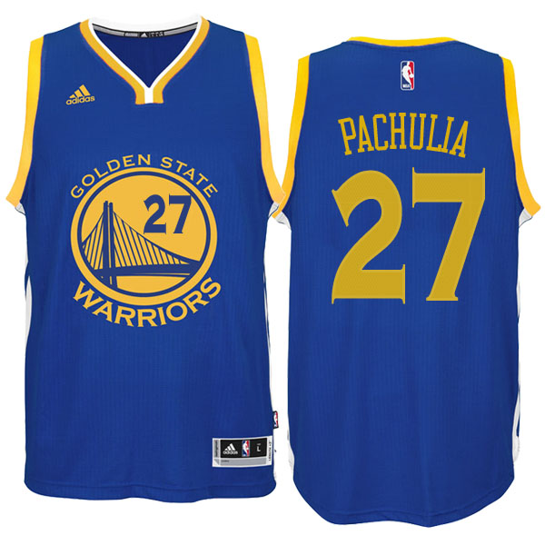 Men's  Zaza Pachulia Golden State Warriors Blue Jersey