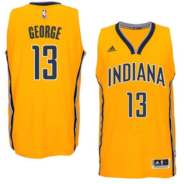 Men's  Indiana Paul George #13 2014-15 New Swingman Gold Jersey