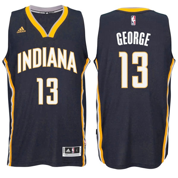 Men's  Pacers 13 Paul George New Swingman Jersey Navy