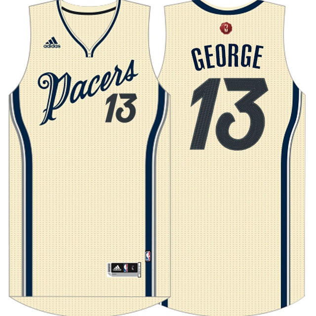 Men's  Paul George Pacers #13 2015 Christmas Swingman Jersey Crea,