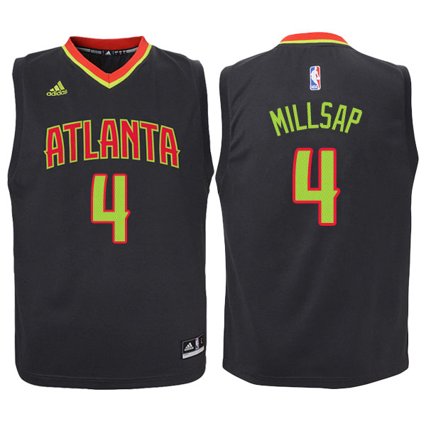 Men's  Paul Millsap Atlanta Hawks Black-Red Jersey