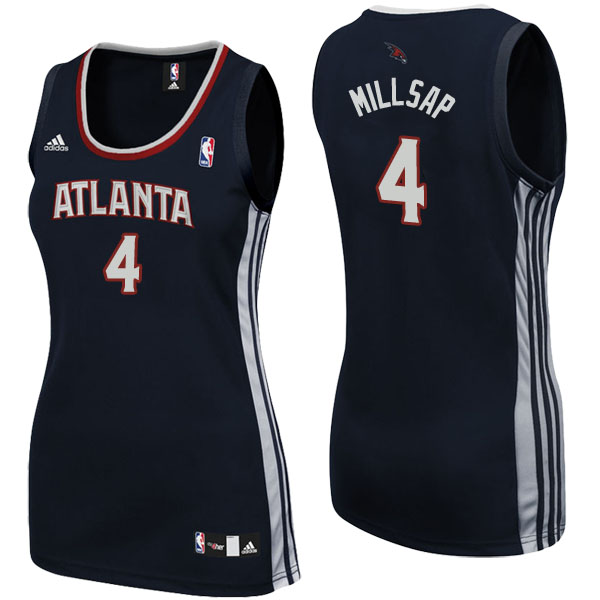 Women's Paul Millsap Atlanta Hawks Black-White Jersey