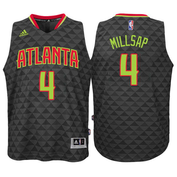 Men's  Paul Millsap Atlanta Hawks Charcoal-Green-Red Jersey