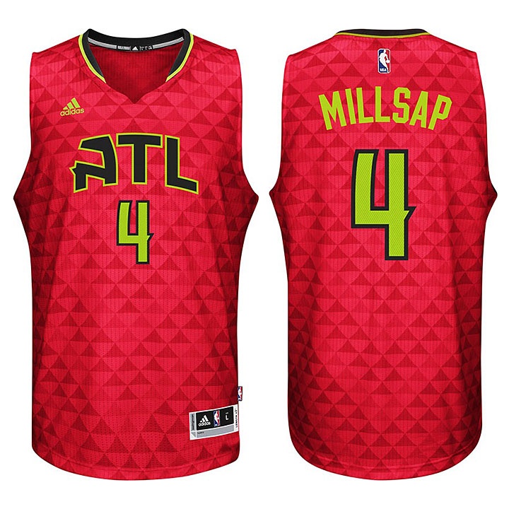 Men's  Hawks Paul Millsap 2016 Season New Swingman Jersey Red