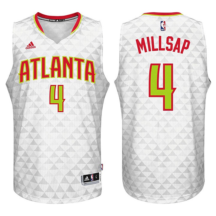 Men's  Hawks Paul Millsap 2016 Season New Swingman Jersey White