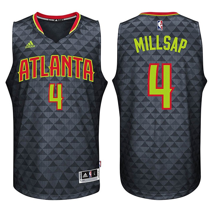 Men's  Hawks Paul Millsap 2016 Season New Swingman Jersey Black