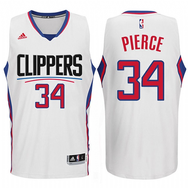 Men's  Clippers #34 Paul Pierce 2015-16 New Style White Jersey