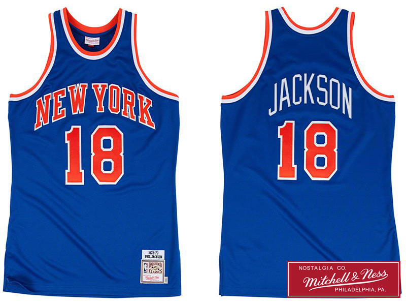 Men's Phil Jackson 1972-73 Royal Jersey