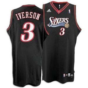 Men's  Allen Iverson 76ers #3 Soul Swingman Black Jersey