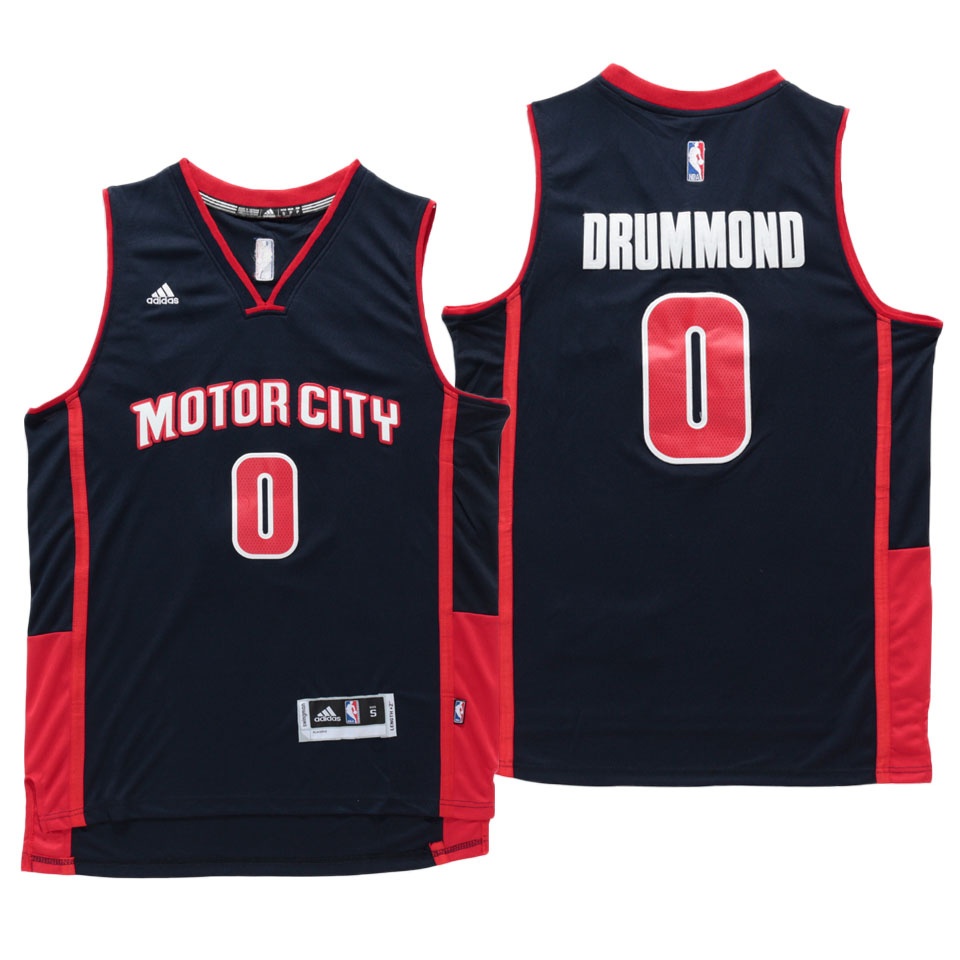 Men's  Pistons #0 Andre Drummond 2016 Motor City Jersey Navy