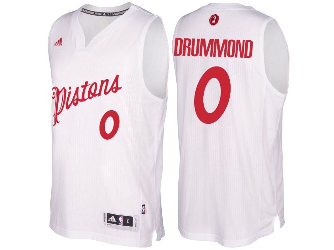 Pistons 2016 Christmas Day Swingman White Jersey