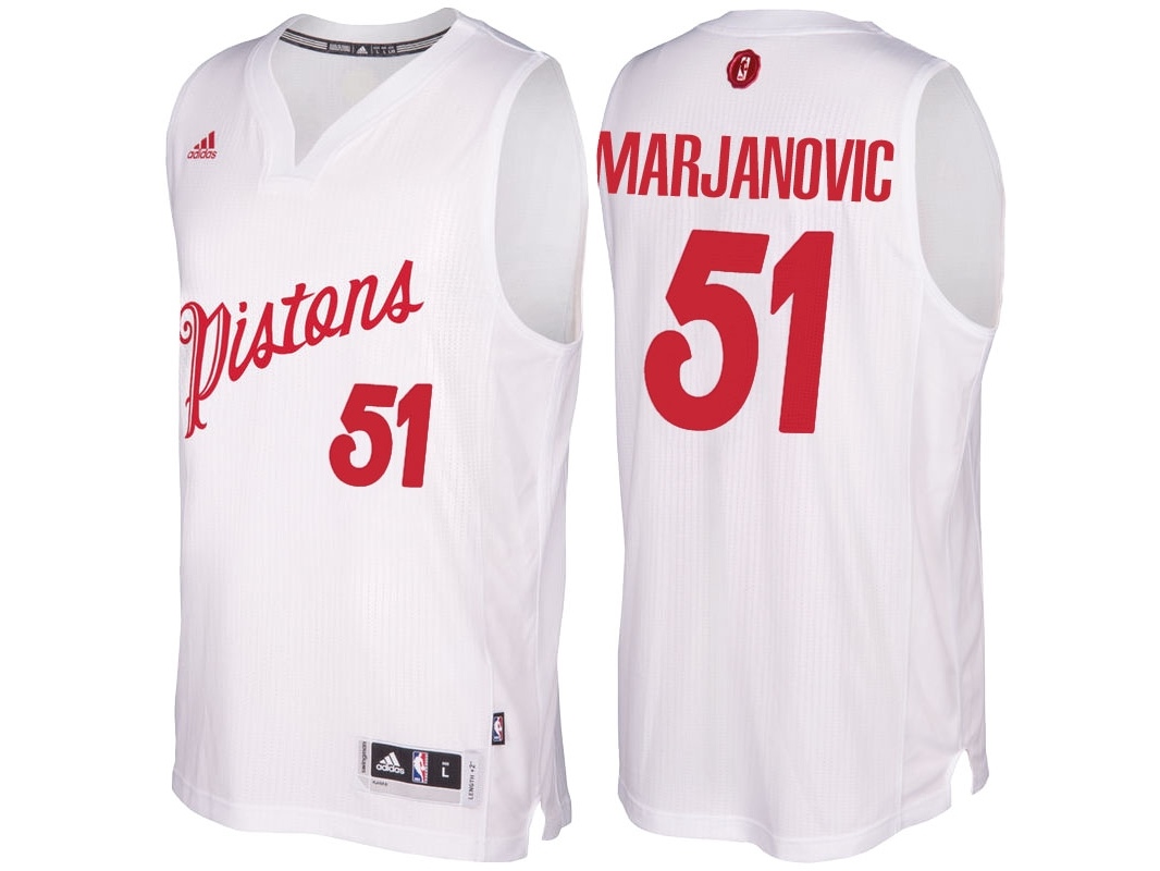 Pistons 2016 Christmas Day Swingman White Jersey