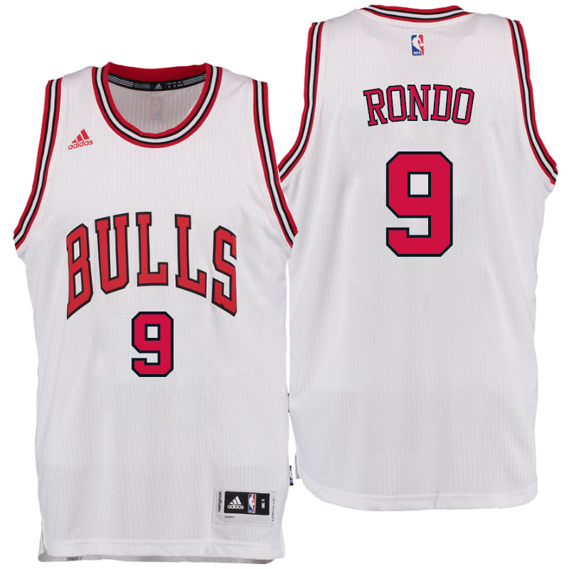 Men's  Chicago Bulls# 9 Rajon Rondo 2016-17 White Jersey