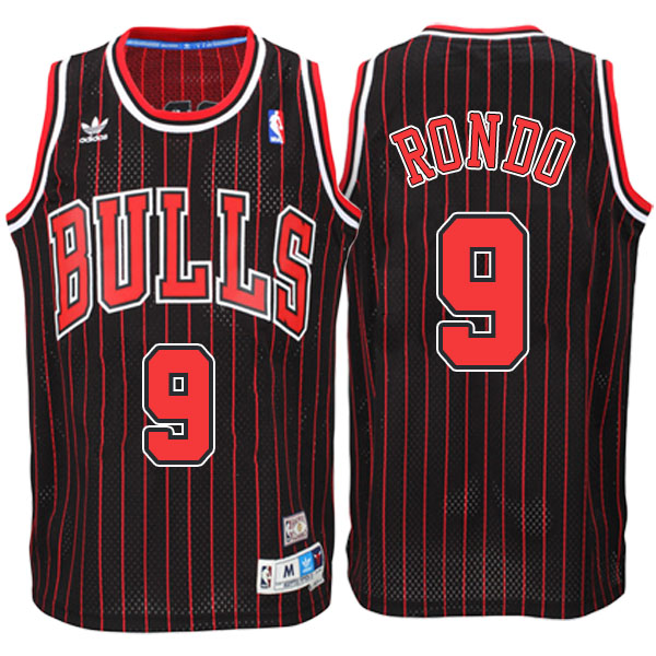 Men's  Rajon Rondo Chicago Bulls Hardwood Classics Swingman Black Jersey