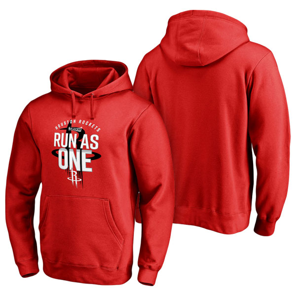 Men's  Houston Rockets 2017 NBA Playoffs Participant Drive Red Pullover Hoodie