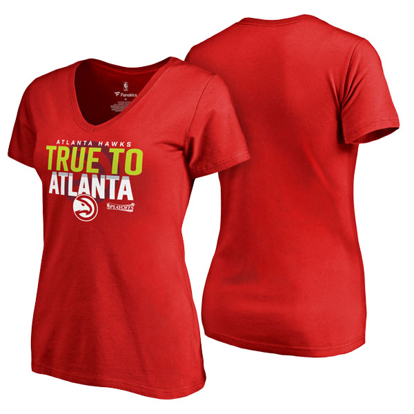 Women's Atlanta Hawks 2017 NBA Playoffs Participant Drive Red T-shirt