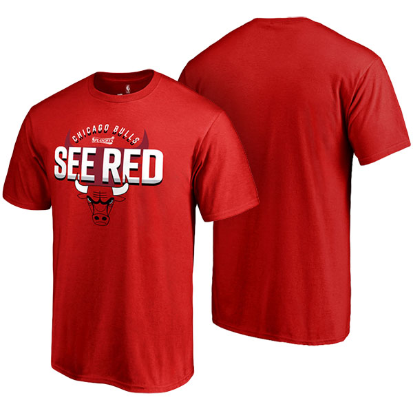 Men's  Chicago Bulls Fanatics Branded 2017 NBA Playoffs Participant Drive Red T-shirt