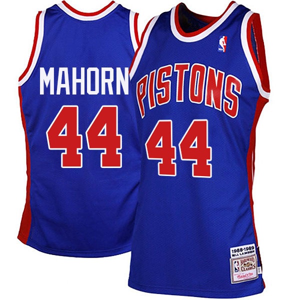 Men's  Pistons #44 Rick Mahorn Throwback Jersey Blue