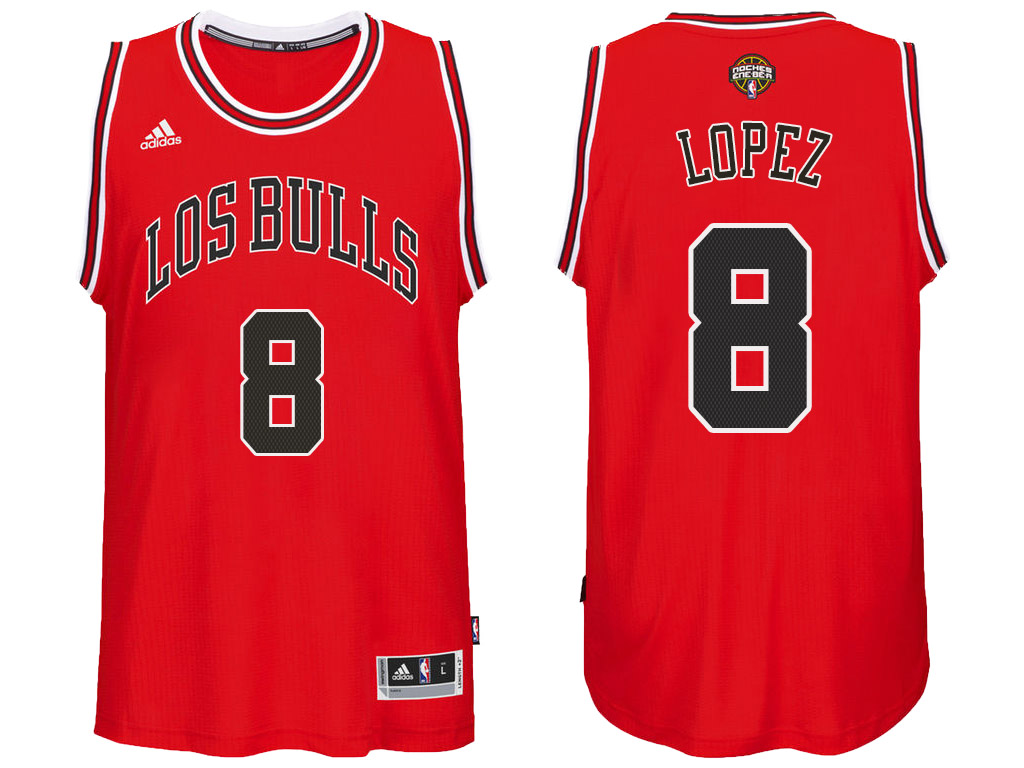 Men's Robin Lopez Noches Enebea Swingman Road Red Jersey