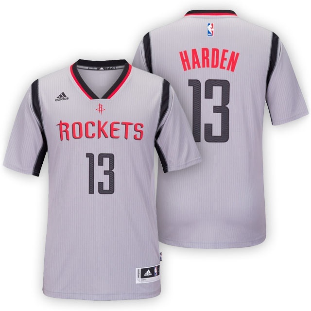 Men's  Rockets 2015-16 #13 James Harden New Alternate Jersey Grey