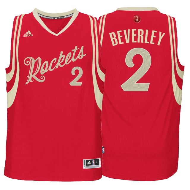 Men's  Rockets #2 Patrick Beverley 2015 Christmas Jersey red