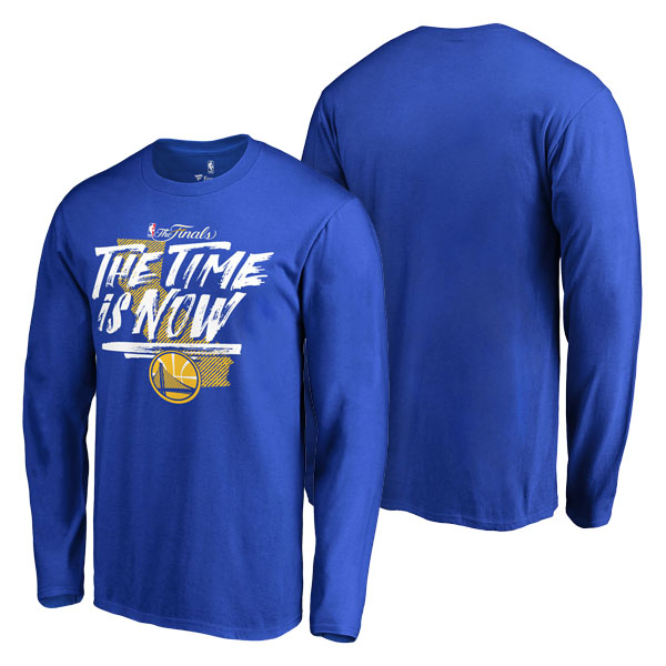 Men's  Golden State Warriors 2017 NBA The Finals Fanatics Branded Long Sleeve Royal T-shirt