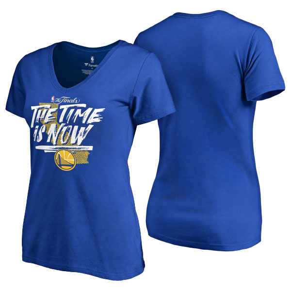 Women's Golden State Warriors 2017 NBA The Finals Fanatics Branded V-Neck Royal T-shirt