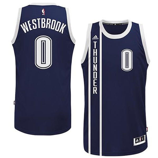 Men's  Thunder Russell Westbrook 2014-15 Alternate Blue Jersey