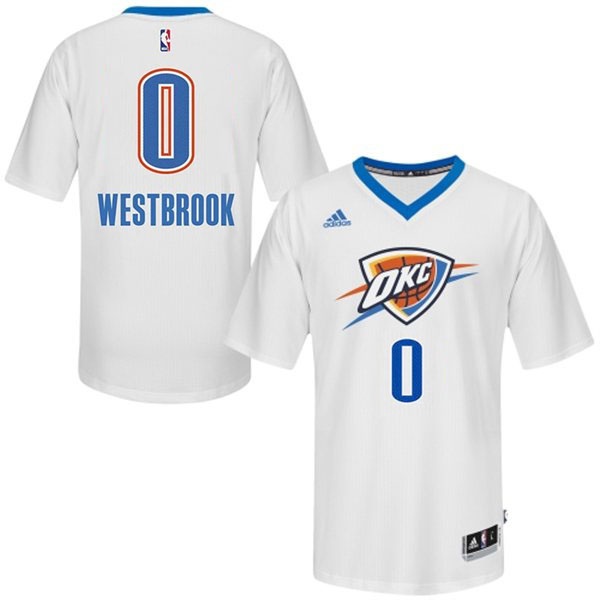 Men's  Thunder #0 Russell Westbrook White Pride Swingman Jersey