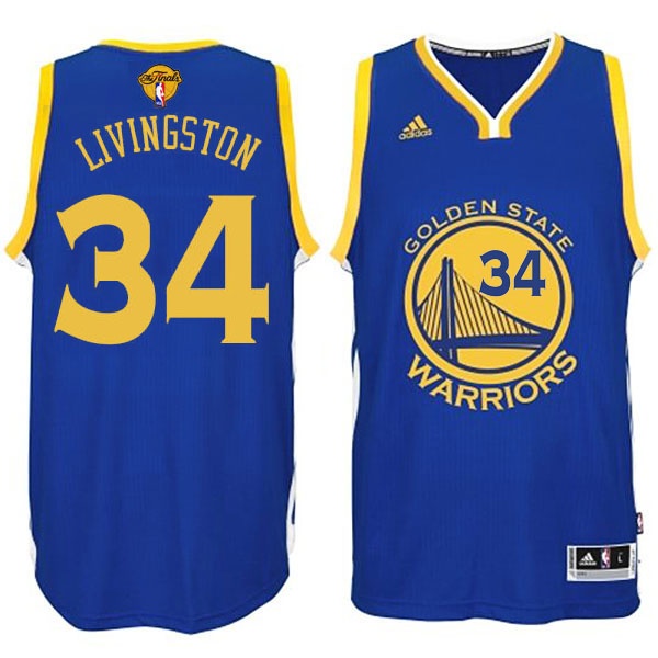 Men's  Shaun Livingston Warriors 2015 Finals Road Blue Jersey