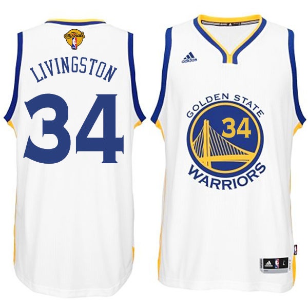 Men's  Shaun Livingston Warriors 2015 Finals Home White Jersey